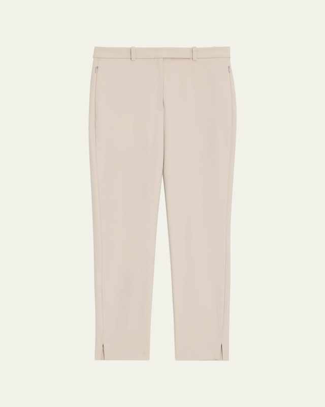 Bistretch High-Waist Tapered Crop Pants